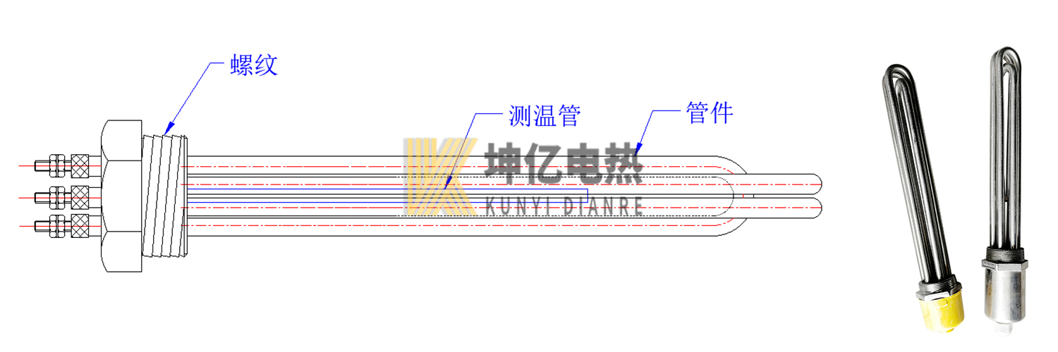 六角法兰加热管厂家  结构图.jpg
